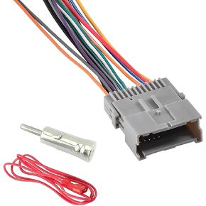 3 PCS Car Radio Radio Harness Monnector Adapter ، Metal Stereo Sstereo Wiring Harness Adapter Adapter Mostice ، متوافق مع شيفروليه كرايسلر هامر بويك سوزوكي GMC كاديلاك (رمادي)