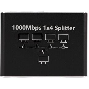 1000Mbps Ethernet Splitter, Ethernet Splitter 1 to 4 1000Mbps High Speed Internet Splitter LAN Splitter, Ethernet Switch Network Splitter for Cat 6 7 8 Cables