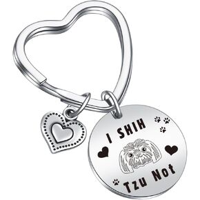 Shih Tzu Keychain Shitzu Mom Jewelry Shih Tzu Dog Gift Pet Owner Gift Dog Owner Jewelry Shih Tzu Dad Keychain