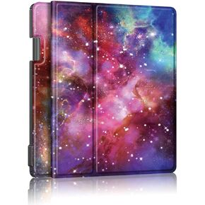 Case for Kindle Scribe 10.2" 2024/2022 - Rotating Swivel Stand Book Folding Folio Cover Auto Sleep/Wake with Pen Holder Case (Star Galaxy)