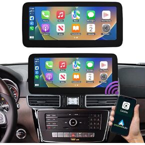 NINETOM 12.3 inch Touchscreen Wireless CarPlay Android Auto Multimedia Car Radio Receiver for Mercedes Benz GLE GLS NTG5.0/5.1/5.2 System (2016-2018)