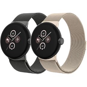 Metal Band for Google Pixel Watch 3 41mm Bands/Pixel Watch 2 / Pixel Watch Bands Women Men, Stainless Steel Mesh Wristband Replacement Strap Compatible with Pixel Watch 3 41mm / Pixel Watch 2 Band
