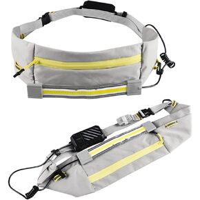 LUXNOVAQ Running Lights for Runners Rechargeable 230° Wide-Angle Running Belt 1000 Lumens Adjustable Reflective Running Gear Large Pocket Led Fanny Pack, Safety Lights for Walking, Running, Jogging