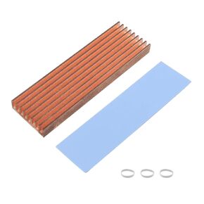 ZDE M.2 SSD Heatsink 70x21x6mm Copper Heatsink with Silicone Thermal Pads for PC Laptop Raspberry Pi M.2 2280 SSD NVMe PS5 Cooling