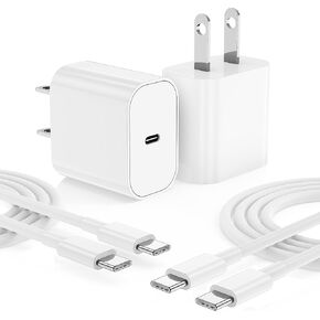 for iPhone 16 Charger, 20W PD Fast Charging USB C Wall Charger with 6FT USB C to C Charging Cable Compatible iPhone 16/Pro/Pro Max/Plus,15/Pro/Pro Max/Plus, iPad Pro/AirPods and More