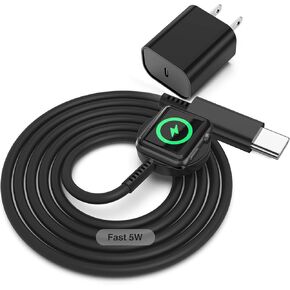 Fast Charger for Apple Watch [MFi Certified],6ft USB C iWatch Fast Charging Cable with USBC Charger,Portable Watch Charger Cord for Apple Watch Series Ultra/8/7/6/SE/5/4/3/2/1-Black