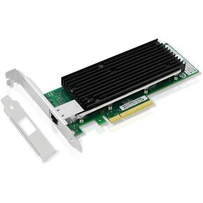 10Gb PCI-E NIC Network Card,Single Copper RJ45 Port with Intel X540-T1 Controller,PCI Express v3.0 X8,Ethernet Adapter for Windows Server/Windows/Linux/ESX,Compare to Intel X540-BT1