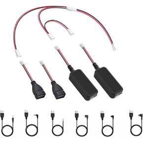 Dash cam hardwire kit,Dash cam Rearview Mirror Plug Cord,Install Three Devices at The Same time, Such as Baby Car Camera/Dash Cam/Portable Carplay Screen for Car/Backup Camera/Navigation