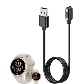Smart Watch Charger KEEPONFIT K35 Gray 2Ft/60cm 2 Pin USB Portable Magnetic Charging Cable Cord for KEEPONFIT K35 Gray Smart Watch