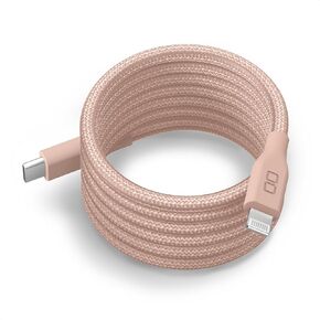 Spiral Cable USB-C to Lightning 1m Shell Pink