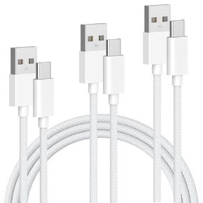 iPhone 16 Car Charger Fast Chagring Cable, 3 Pack USB to USB C Cable Nylon Braided Carplay Charging Cable, 3.3ft Car Charger Cord for iPhone 16/16 Plus/16 Pro/16 Pro Max/15/15 Plus/15 Pro/15 Pro Max