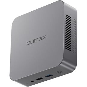 OUMAX N95 MINI PC MINI PC 8GB DDR4 256GB SSD المعالج الجيل الثاني عشر N95 4C 4T حتى 3.4 جيجا هرتز ، 2* HDMI 4K@60Hz مخرجتين Gigabit Ethernet/ Wi Fi 5/ Bt 5