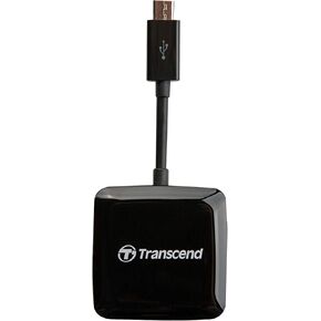 Transcend USB 2.0 OTG Card Reader, Black (TS-RDP9K)