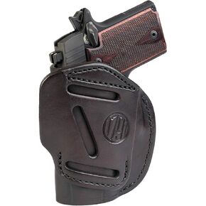 1791 Gunleather 4-Way Holster - OWB and IWB CCW - Right Handed Leather Gun Holster - Fits Sig Sauer P365, P238 and Ruger LCP 380