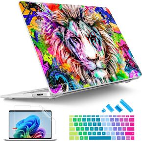 Tuiklol Case for Microsoft Surface Laptop 13.8 inch 2024 Release 7th Edition,Windows 11 AI+ PC Model: 2036 with Plastic Hard Shell Case + Screen Protector+ Keyboard Cover, Lion in Kuwait