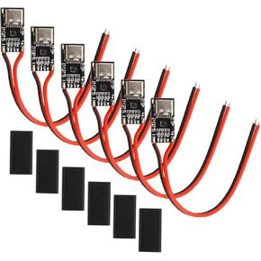 6PCS PD Trigger Module USB-C Fast Charge Module PD/QC/AFC Fast Charge Decoy Trigger Module Support 5V 9V 12V 15V 20V Output with Wire and Housing Compatible with Tablets, Laptops