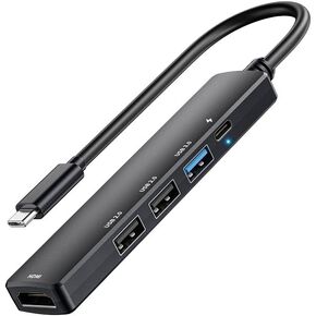 5 in 1 USB Type C Hub,Ultra Portable USB Splitter Adapter. 4K HDMI, 480Mbps USB A 2.0, 5Gbps USB A 3.0, 100W PD Charging Ports. for Smartphone,Laptop,iPad with Type C Port