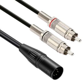 gotor 4 pin XLR to RCA 4 pin XLR Male to Dual RCA Male Cable-3.3feet