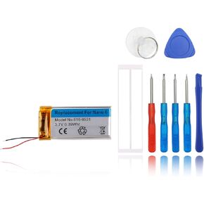 Replacement Battery 616-0531 Compatible with iPod Nano 6th Generation A1366 16GB 8GB with Tools