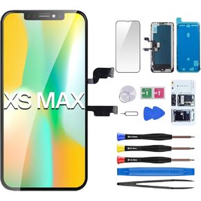 for iPhone Xs Max Screen Replacement 3D Touch LCD Display Digitizer Full Assembly Repair 6.5" Front Glass Waterproof Adhesive Sticker Fix Tools Kit A1921 A2101 A2104