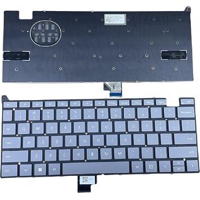 New Keyboard US Layout for Microsoft Surface Laptop GO1/2 2013 1943 1963 Gray Frameless Laptop Keyboard AEZ91U06110356500VE3A NSK-916PQ AEZ91U06110 9Z NJ1PQ.601 911US with Fingerprint Holes