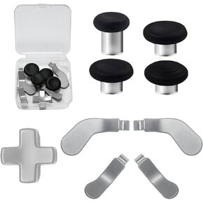 9 in1 Metal Thumbsticks Accessories for Xbox Elite Controller Series 2 Core, Replacement Paddles Parts Repair Kit for Elite Series 2 Core Controller with 4 Swap Joystick, 4 Paddles,1 D-Pads(Red)