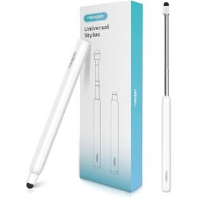 Metapen X1 Universal Stylus Pen for Touch Screens, 2-1 Retractable Pointer & Stylus with Special Flocking Tip, High Precision & Soft, Stylus Pen for iPad/iPhone/Android/Tablets/Samsung/HP/Kindle
