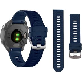 20mm Watch Band for Garmin Forerunner 55/Forerunner 245/Vivoactive 5/Vivoactive 3, Soft Silicone Band Replacement Strap for Garmin Smart Watch