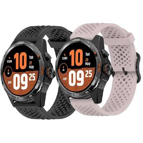 Compatible with TicWatch Atlas Bands, 20mm, 22mm, 24mm Silicone band with Metal Buckle Compatible with Ticwatch Atlas, Pro 5 Enduro, Pro 5, Pro 3 Ultra BT/ LTE version, Pro, Pro S, Pro 4G, E2, S2, E3, GTH, C2, C2 plus