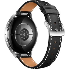 One Click Leather Band Compatible with Samsung Galaxy Watch 7 Band/Galaxy Watch 6 4 5 FE Band 40mm 44mm/Watch 6 4 Classic/Watch 5 Pro/Active 2/Watch 3 41mm, 20mm Top Grain Genuine Leather Strap Women