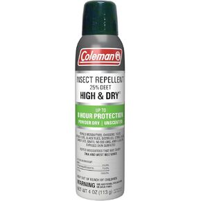 Coleman Insect Repellent Spray - 25% DEET Dry Formula Insect Repellent Spray protects against Ticks, Mosquitoes, Chiggers, Gnats, Fleas and Flies, ideal for camping, hiking and outdoors, 4oz Twin Pack
