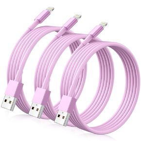 أو كابلات Lightning Cord Cord Charger ، 2023 الأصلية [3pack 6ft] MFI معتمدة USB كابل شحن لـ iPhone 13 12 11 Mini Pro XR XS Max X SE 8 7 6 Plus