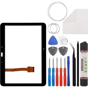 Duotipa Front Glass Screen Replacement Compatible with Samsung Galaxy Tab 4 SM-T530 10.1" with Tools-No LCD Screen and Touch Digitizer
