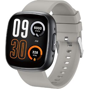 Advanced Health & Fitness Smartwatch,1.72'' HD Touchscreen,Men's Smartwatch,100+ Exercise Modes,24/7 Heart Rate,Blood Oxygen,Stress,Sleep Tracking,Waterproof Fitness Tracker (Gray)