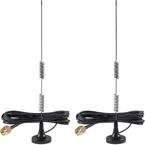 2pcs Dual Band VHF UHF 136-174MHz 400-470MHz SMA Male Antenna Ham Radio Antenna Handheld Two Way Radio for Ham Radio Walkie Talkie