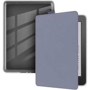 Case for 6" Kindle Paperwhite (7th Generation-2015 Release), Ultra Clear Soft Flexible Transparent TPU Back Cover with Auto Sleep/Wake for Kindle Paperwhite (Model NO. DP75SDI), Dark Gray