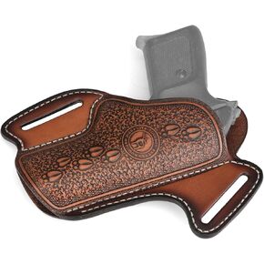 TOURBON Leather Pistol Holster Right Hand Gun Holster for Pistols Belt Handgun Case