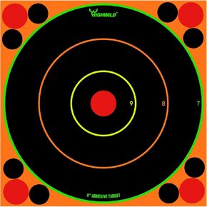Highwild Stick Splatter Adhesive Bullseye Shooting Targets - Splash Effect of Multiple Colors - 8x8 Inch
