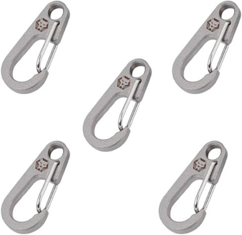 Rovyvon RC01 Titanium Keyring Carabiner ، مقطع Carabiner السريع للخدمة الشاقة مع المتانة الخفيفة الوزن والتصميم الصديق للبيئة (5pcs) in Kuwait