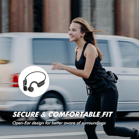Bone Conduction Headphones, Bluetooth 5.3 Open Ear Wireless Headphones with Microphone, IPX6 Waterproof Sports Headphones with 8Hrs Playtime for Running, Cycling and Workouts in Kuwait