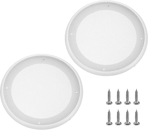 UXCELL 2PCS 8 "شواية شبكة دائرة زخرفية الدائرة واقي واقي الغلاف الأجزاء البيضاء in Saudi Arabia