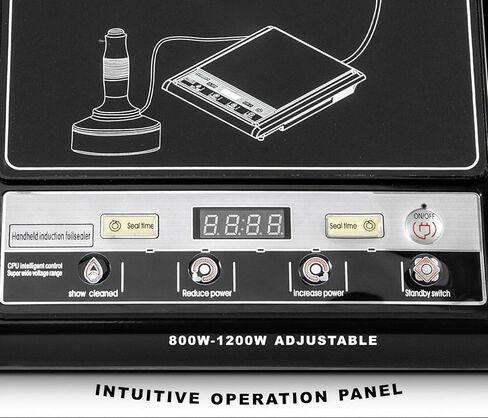 GLF-500F Induction Sealer ، 800-1200W آلة ختم التعريفي ، سدادات غطاء الزجاجة المحمولة لـ Ø15-100mm / Ø0.59 "-3.94" ، شاشة رقمية ، وظيفة العد التلقائي in Kuwait