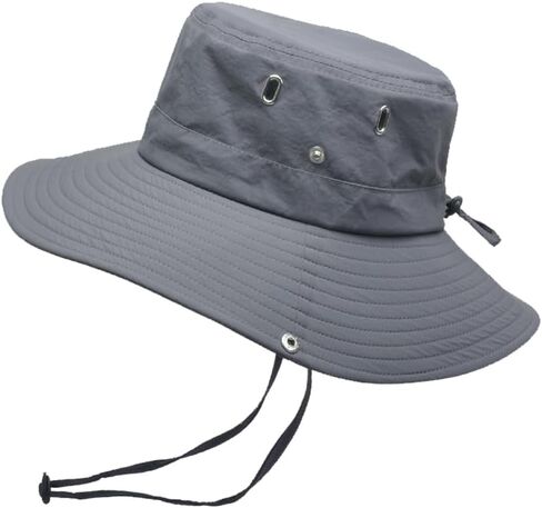 Fishing Hat for Men Women, Wide Brim Summer Safari Hat, UDF 50+ UV Protection Sun Hats, Bucket Hiking Beach Hat in Kuwait