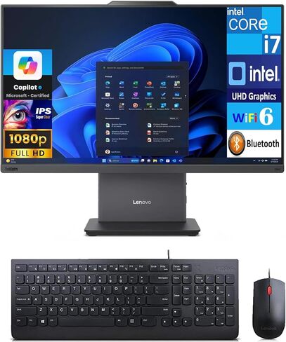 Lenovo Thinkcentre Neo 50a Gen 5 Business All-in-One 23.8 "100Hz IPS FHD Display (Intel I7-13620H ، 32GB DDR5 ، 512GB SSD ، Copilot ، WiFi 6 ، Bluetooth 5.2 ، WebCam ، Win 11 Pro) in Kuwait