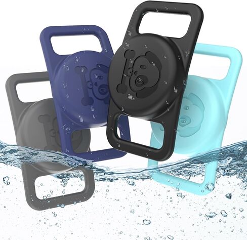 Compatible with AirTag Dog Collar Holder 4 Pack Waterproof IP68 Air Tag Holder Silicone AirTags Cat Collar Pet Cases Tags Dog Collar Holder for Apple AirTag in Saudi Arabia