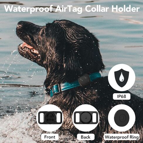 Compatible with AirTag Dog Collar Holder 4 Pack Waterproof IP68 Air Tag Holder Silicone AirTags Cat Collar Pet Cases Tags Dog Collar Holder for Apple AirTag in Saudi Arabia