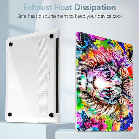 حالة Tuiklol لجهاز الكمبيوتر المحمول السطحي Microsoft 13.8 بوصة 2024 الإصدار 7th الإصدار ، Windows 11 AI+ PC الطراز: 2036 مع حالة قشرة صلبة بلاستيكية+ حامي الشاشة+ لوحة المفاتيح ، الأسد in Kuwait