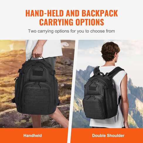 حقيبة الظهر التكتيكية Vevor ، حقيبة ظهر محمول 25L مع تصميم Molle و Multi Jobartments ، حقيبة ظهر تكتيكية مقاومة للماء للرجال ، حزمة يوم حقيبة ظهر الجيش للجيش للتخييم ، المشي لمسافات طويلة ، صالة الألعاب الرياضية in Kuwait