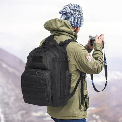 VEVOR Tactical Backpack, 25L Laptop Backpack with Molle Design and Multi Compartments, Waterproof Tactical Backpack for Men, Millitary Army Backpack Bag Day Pack for Camping, Hiking, Gym in Saudi Arabia