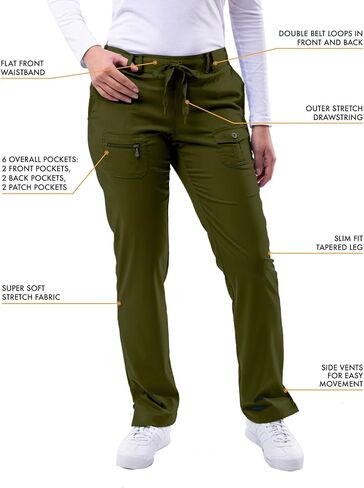 Adar Pro Scrubs for Women - Skinny Leg Yoga Scrub Pants in Saudi Arabia